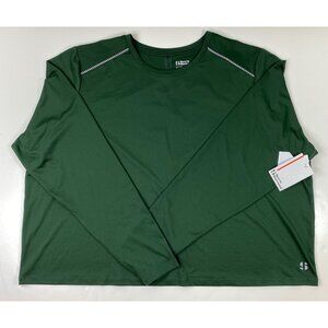 Sports Illustrated Womens Green Long Sleeve Performance Shirt Size 2X